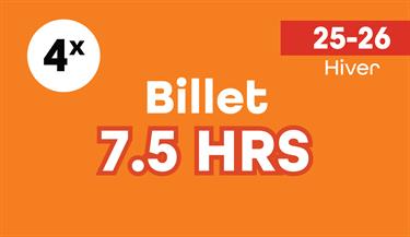 Image for: BILLET - JOURNÉE 7.5 HRS - 4 JOURS